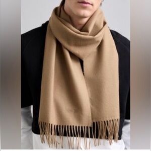 Oversized Mens Pure 100% Scottish Cashmere Scarf Muffler Camel Tan XXL New